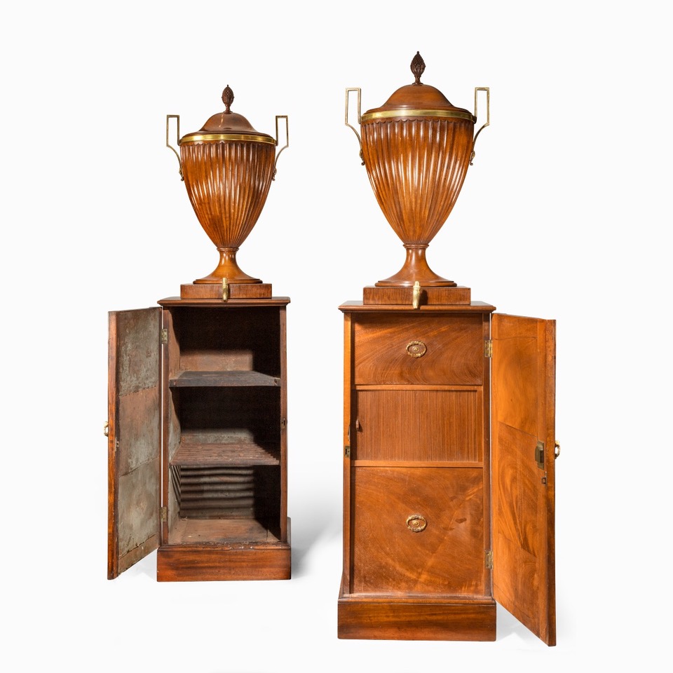 fine pair of George III mahogany wine cisterns attributed to Gillows open