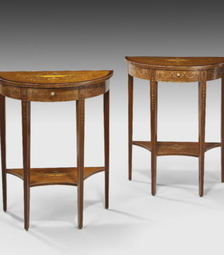antique tables pair