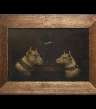 dogs painting