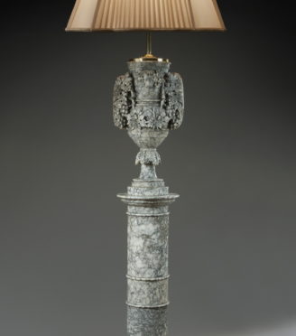 stone pillar lamp antique