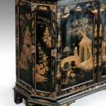 black antique japanese chest