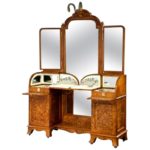 Antique Superb Exhibition Quality Silver Fitted Dressing Table