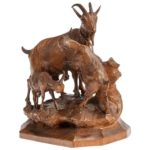 Black Forest Wood Carving of a Mountain Goat