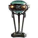 American Art Nouveau Lamp, circa 1920