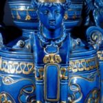 antique blue vase