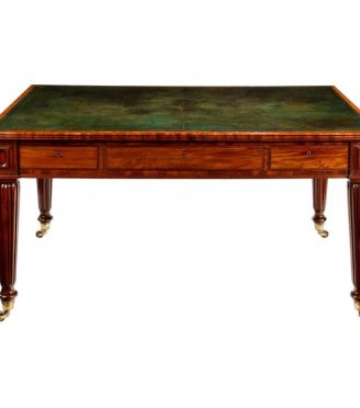 Regency Well-Figured Mahogany Writing Table