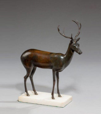 antique deer sculpture