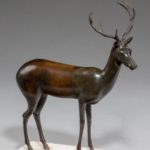 antique deer sculpture