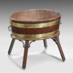 antique wooden bathing bowl