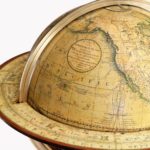 antique globe countries