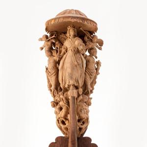 A carved lime wood maquette for the figurehead of HMS Queen Charlotte, 1790