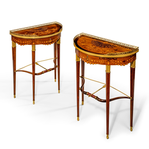 A pair of bow and arrow tables by Georges-Francois Alix, c1870