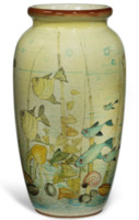 An unusual Villeroy Boch floor vase, c1950.