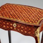 Brown Table top with gold detail