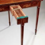 Wooden Table with drawer open