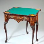 Wooden Table with Gold detail