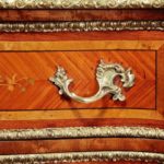 Wooden Chest with Gold Handle