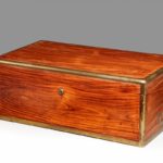 Wooden Chest with Gold Trim