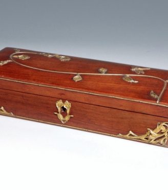 Wooden Box with Gold trim