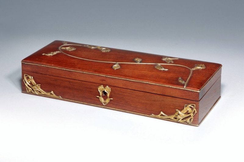 Wooden Box with Gold trim