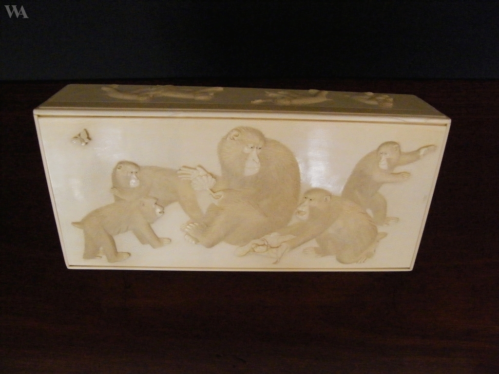 antique monkey box