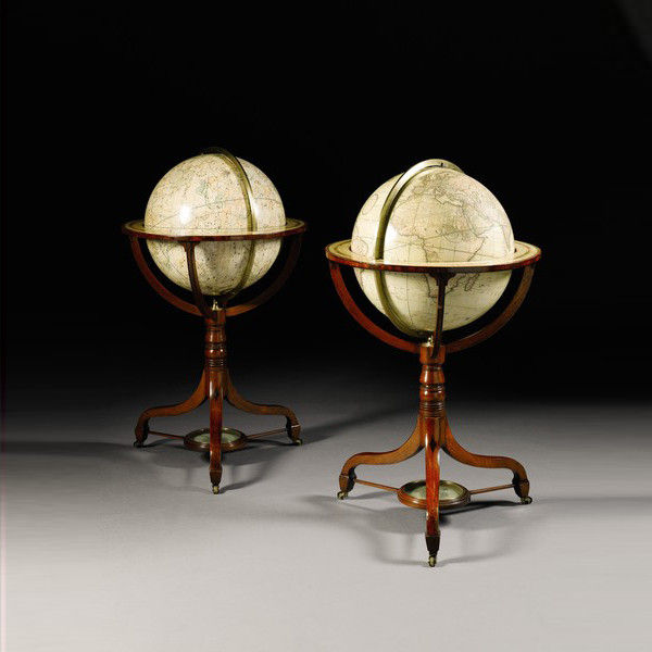 antique pair of globes