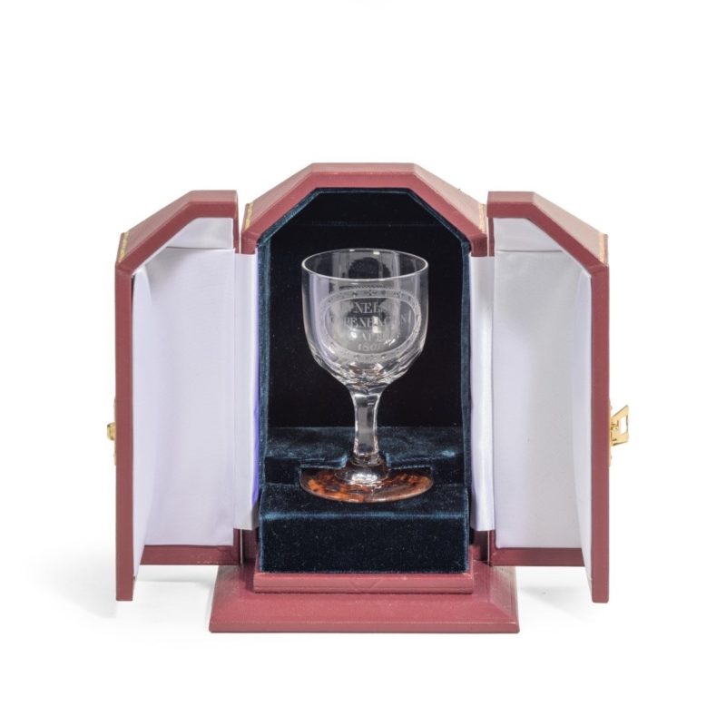 Admiral Viscount Nelson’s wine glass commemorating the Battle of Copenhagen