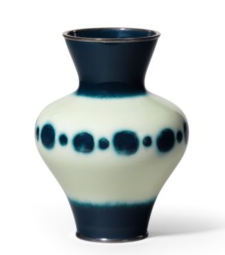 A Showa period cloisonné enamel vase Japanese, c1980.