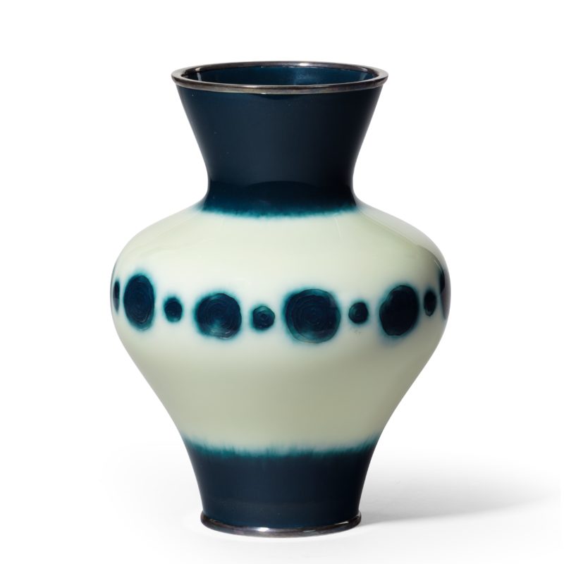 A Showa period cloisonné enamel vase Japanese, c1980.