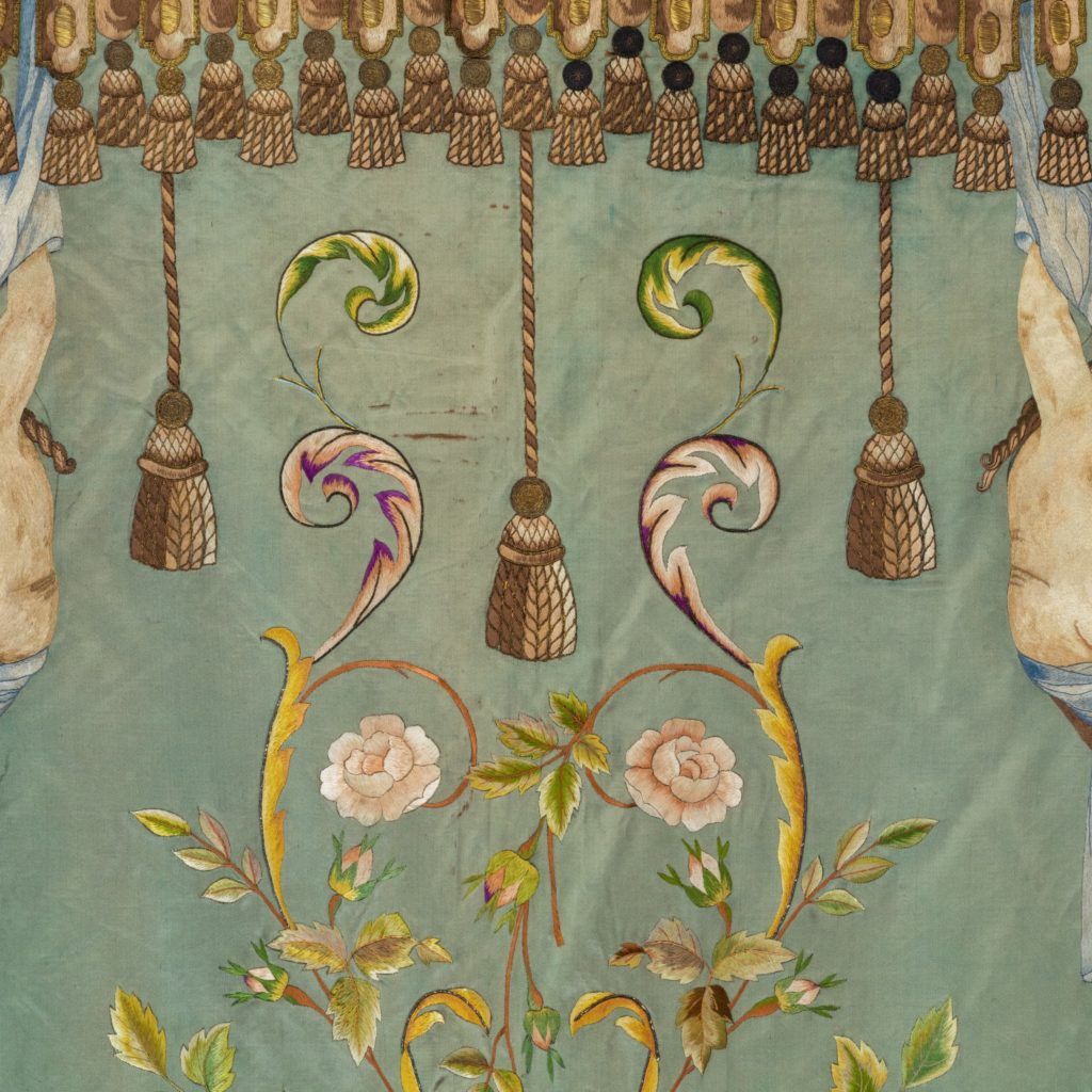 A Large and Impressive Chinese Embroidered Silk Hanging | Wick Antiques
