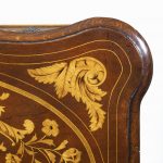 Period Dutch Mahogany Four-Drawer Bombe Marquetry Commode Detail
