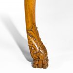 Burr Walnut Orientalist Centre Table, leg