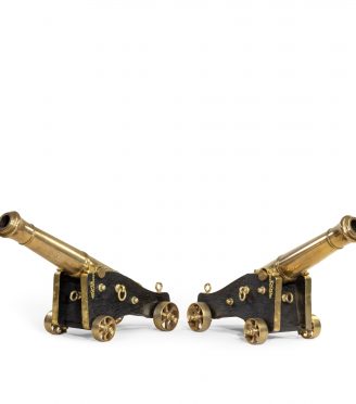 Pair of Bronze Cannon by McAndrew English, circa 1850