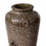 A Meiji period bronze vase with two frogs top