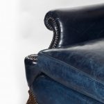 George I style mahogany wing-armchair arm