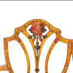 A late Victorian Sheraton revival painted satinwood two-seater settee front facing top