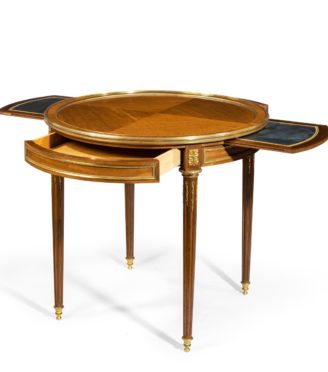 A Napoleon III mahogany side table
