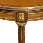 A Napoleon III mahogany side table detail