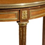 A Napoleon III mahogany side table detail 2