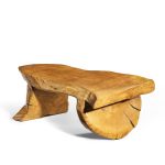 A low Maxie Lane elm coffee table side