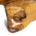 A low Maxie Lane elm coffee table close up
