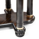 A stylish Art Deco zebra wood centre or dining table base detail 2