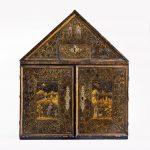 English table cabinet, c1720. closed