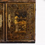 An extremely rare museum quality English table cabinet, c1720