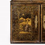 An extremely rare museum quality English table cabinet, c1720 closed