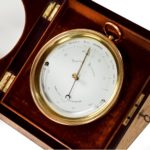 An aneroid desk barometer by C W Dixey,