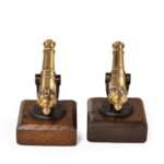 A pair of 19th century ½in. bore signal guns detail