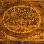 A William and Mary marquetry walnut veneered chest of drawers