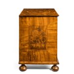 A William and Mary marquetry walnut veneered chest of drawers details side
