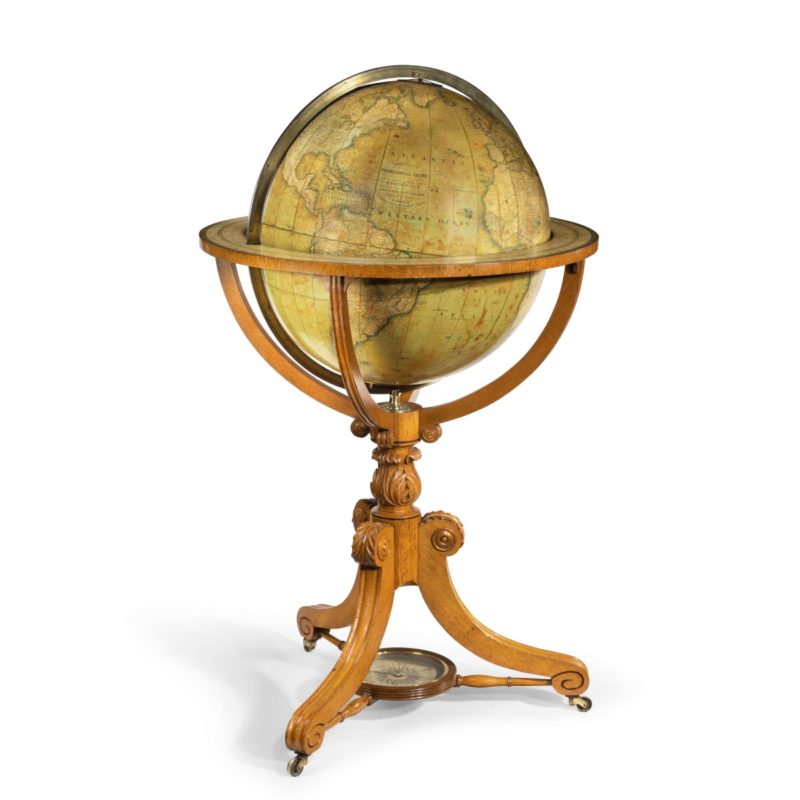 William IV 20 inch terrestrial globe by Cruchley